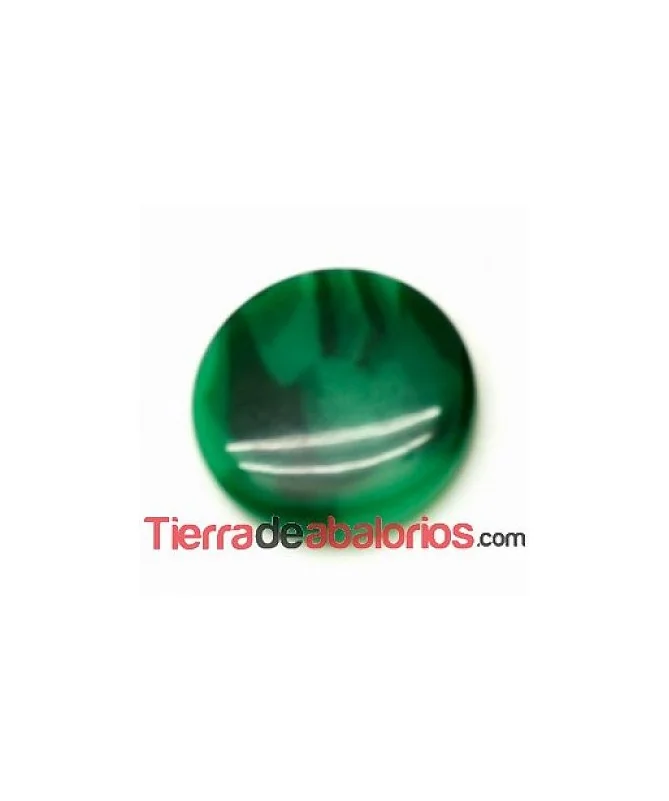 Cabujón Resina Redondo 13mm Verde