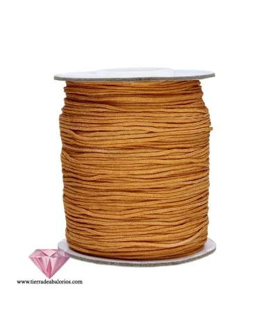 Cordón de Algodón Trenzado Brillante 1mm - Ocre