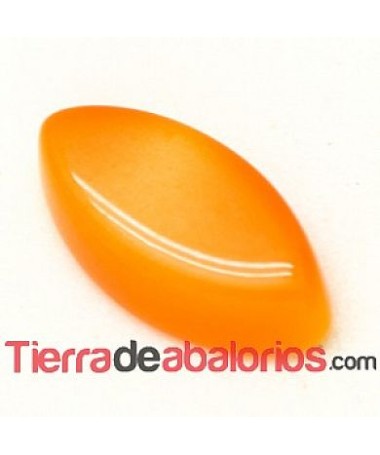 Cabujón Resina Rombo 14x7mm Naranja