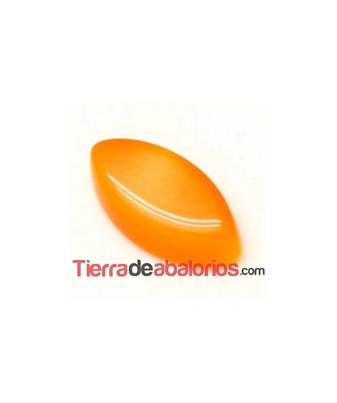 Cabujón Resina Rombo 14x7mm Naranja