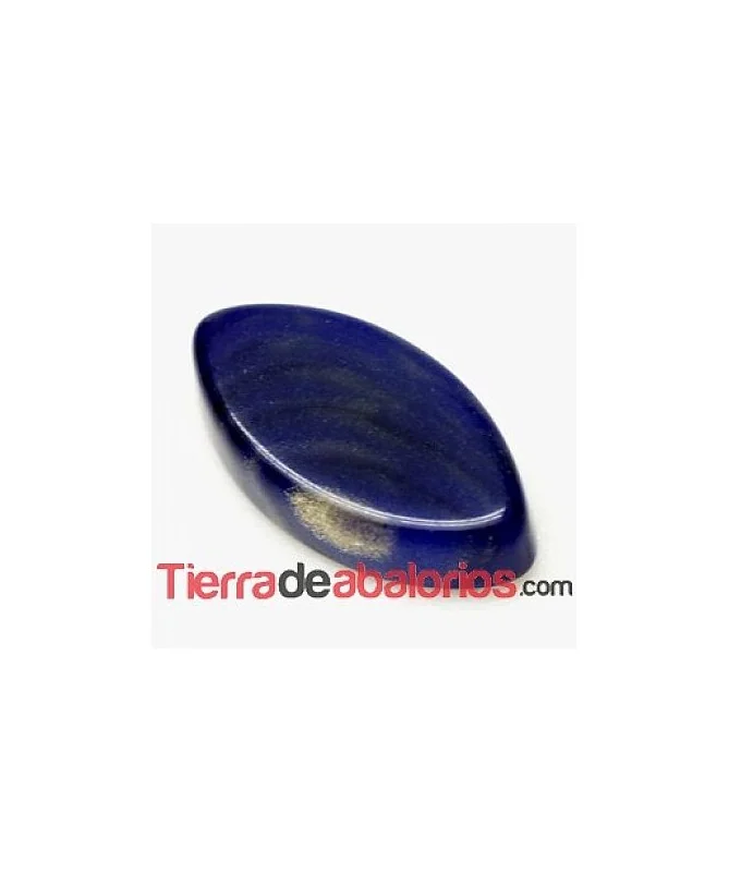 Cabujón Resina Rombo 14x7mm Azul Marino