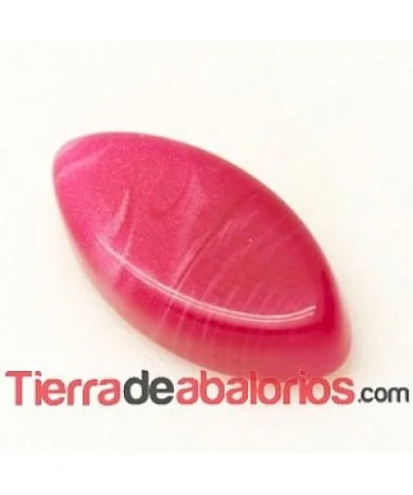 Cabujón Resina Rombo 14x7mm Fucsia