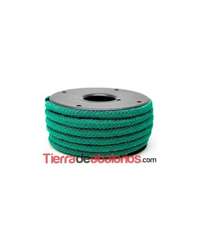 Cordón Trenzado de Rayón 9mm Verde Billar