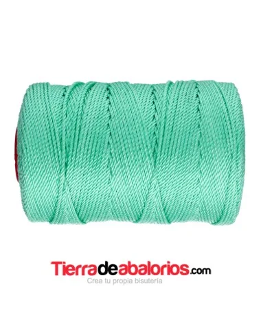 Hilo Trenzado de Nylon 1,5mm - Verde Mar (Turquesa Pastel) (180 metros) Hilo Trenzado de Nylon 1,5mm - Verde Mar (Turquesa Pastel)