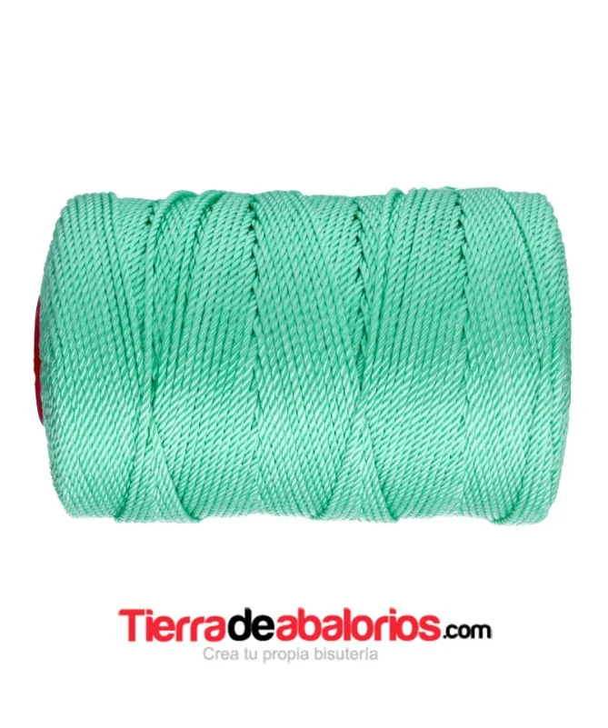 Hilo Trenzado de Nylon 1,5mm - Verde Mar (Turquesa Pastel) Hilo Trenzado de Nylon 1,5mm - Verde Mar (Turquesa Pastel)