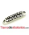 Conector Curvado Te Quiero Mucho 29x7mm, Plateado