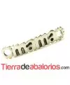 Conector Curvado Mamá 37x8mm, Plateado
