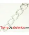 Cadena de Aluminio 46x34mm, Plateado Rugoso