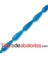 Agata Gota Facetada 30x10mm Agujero 1mm Cerulean