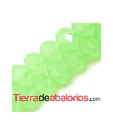 Briolette Facetada 8x6mm Agujero 1,5mm Verde Claro Briolette Facetada 8x6mm Agujero 1,5mm Verde Claro
