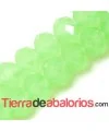 Briolette Facetada 8x6mm Agujero 1,5mm Verde Claro