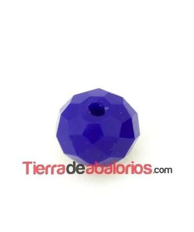 Briolette Facetada 6x5mmn Agujero 0,7mm Azul Añil