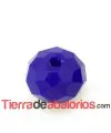 Briolette Facetada 6x5mmn Agujero 0,7mm Azul Añil