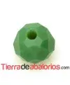 Briolette Facetada 6x5mm Agujero 0,7mm Verde Musgo