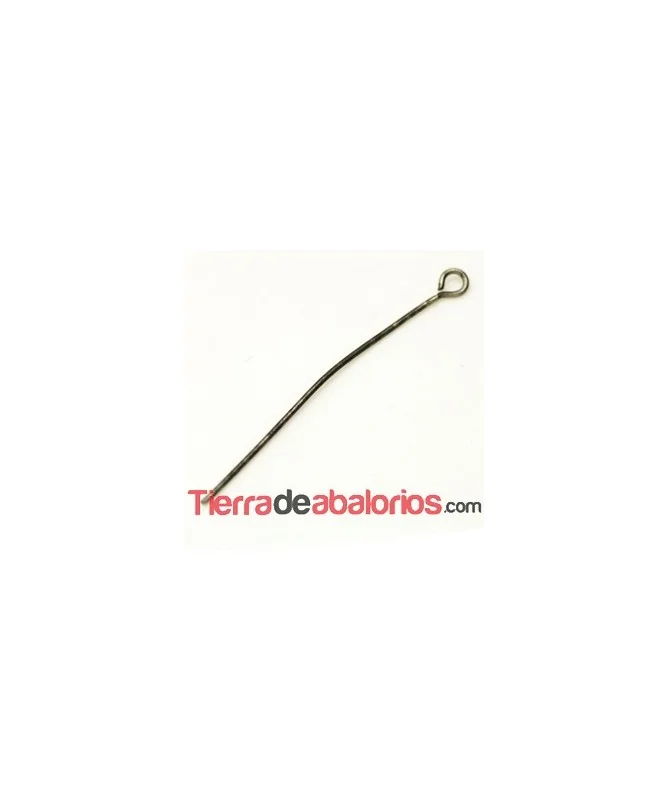 Bastón con Anilla 40mm, Plata Vieja (100 uds)