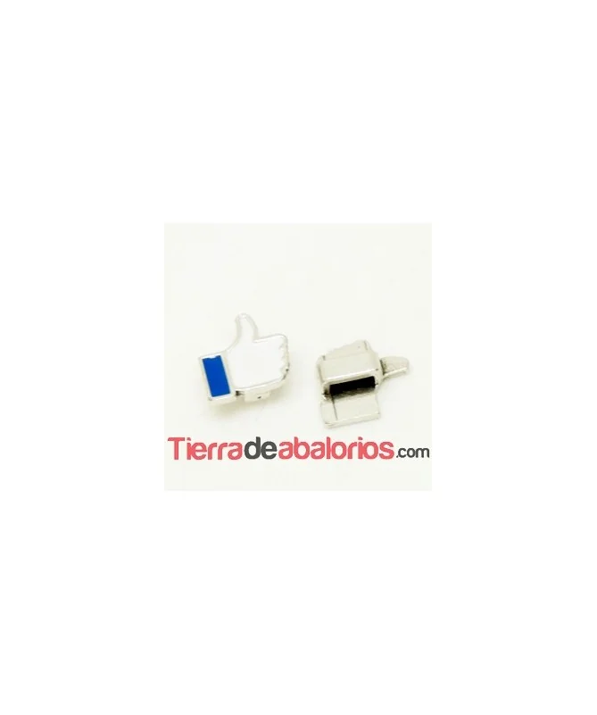 Pasador Pulgar Me Gusta 13x13mm Agujero 6x2mm, Plateado