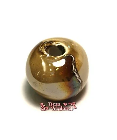 Ceramica Bola 12mm Agujero 3mm Marrón Ceramica Bola 12mm Agujero 3mm Marrón