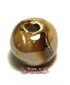 Ceramica Bola 12mm Agujero 3mm Marrón