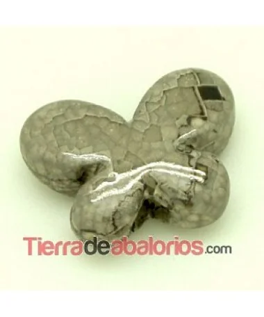 Mariposa de Cerámica 23x7mm Agujero 2.5mm Gris Mariposa de Cerámica 23x7mm Agujero 2.5mm Gris