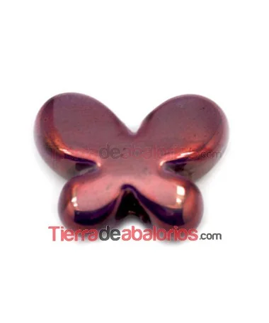 Mariposa de Cerámica 23x7mm Agujero 2.5mm Purpura Irisado