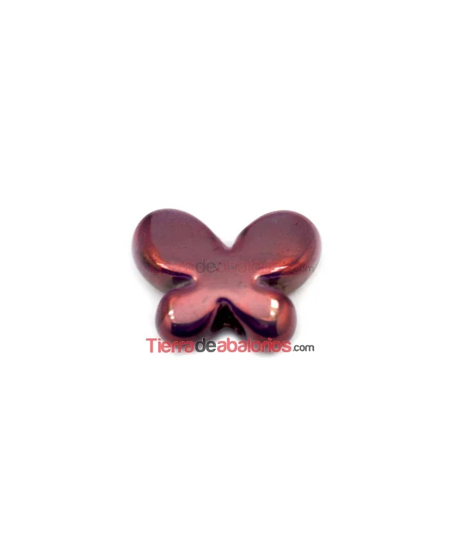 Mariposa de Cerámica 23x7mm Agujero 2.5mm Purpura Irisado