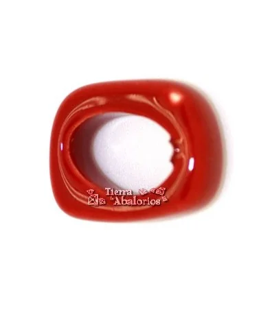 Ceramica para Regaliz 18x14mm Agujero 10x7mm Rojo Intenso Ceramica para Regaliz 18x14mm Agujero 10x7mm Rojo Intenso