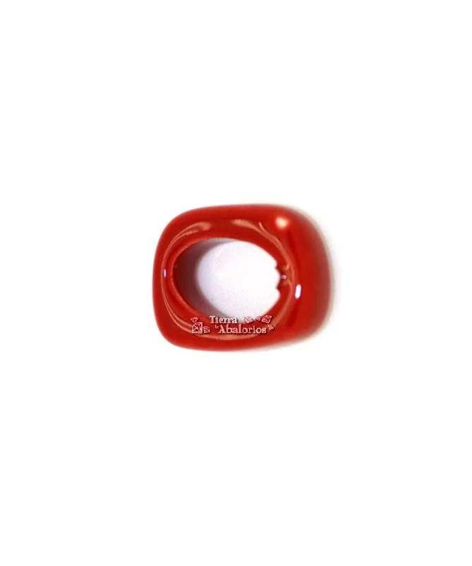 Ceramica para Regaliz 18x14mm Agujero 10x7mm Rojo Intenso