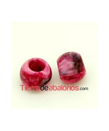 Resina Bola 20mm Agujero 10mm Fucsia Resina Bola 20mm Agujero 10mm Fucsia
