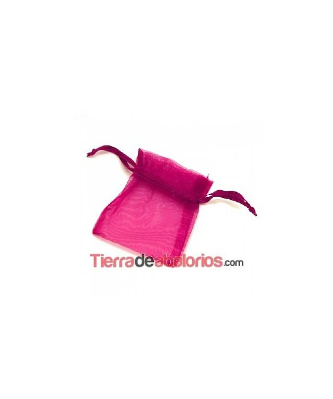 Bolsa de Organza 5x8cm Fucsia