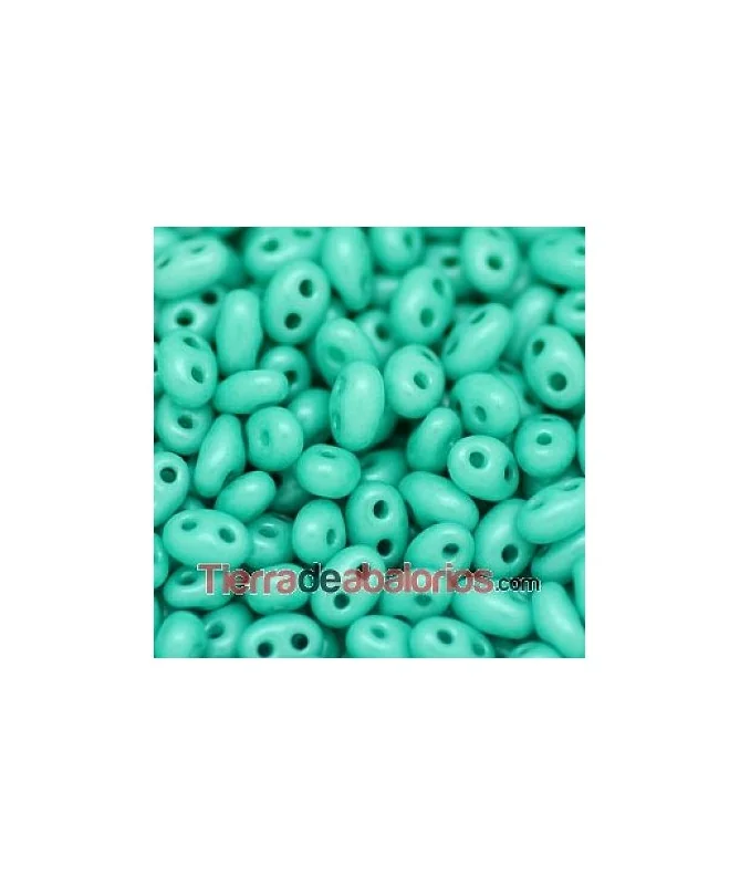 Twin Bead 2,5x5mm Verde Pastel Mate