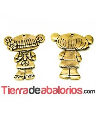 Lola Colgante 68x55mm Hippy, Oro Viejo