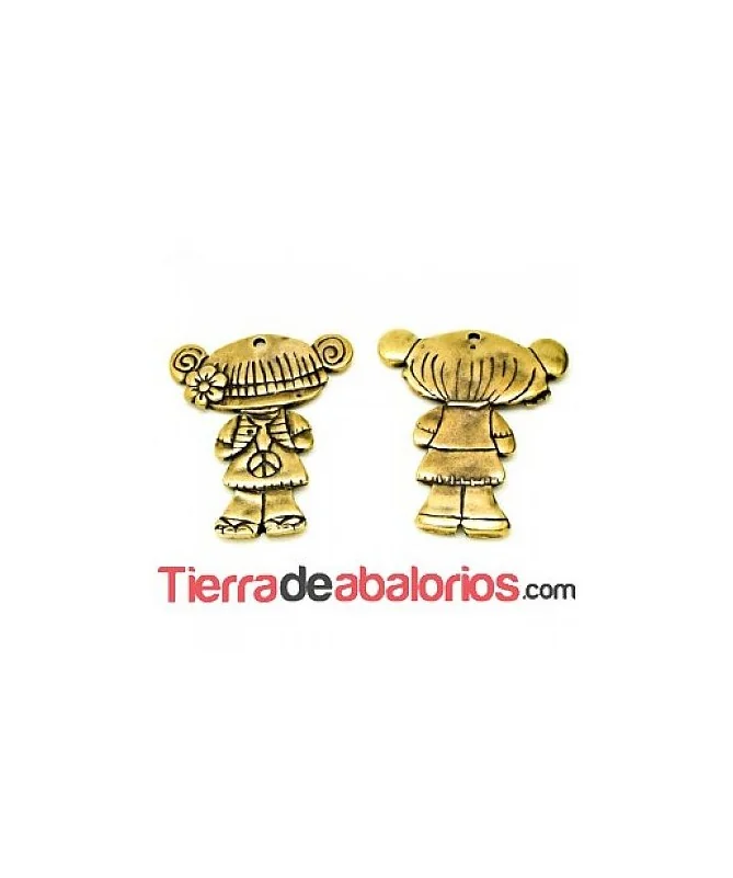 Lola Colgante 68x55mm Hippy, Oro Viejo