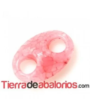 Calabrote Acrílico 25x17mm Agata Rosa