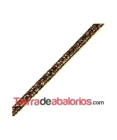 Cordon Soutache Rayón 3mm Marrón Chocolate Metalizado Cordon Soutache Rayón 3mm Marrón Chocolate Metalizado