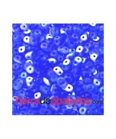 Superduo 2,5x5mm Sapphire Mate AB Superduo 2,5x5mm Sapphire Mate AB