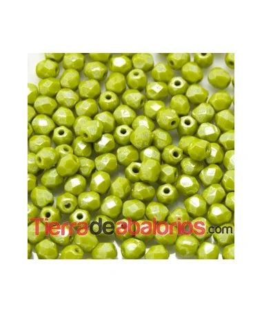 Facetada 4mm Olivine Opaco Brillante Facetada 4mm Olivine Opaco Brillante