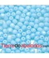 Facetada 4mm Turquesa Azul Opaco Claro