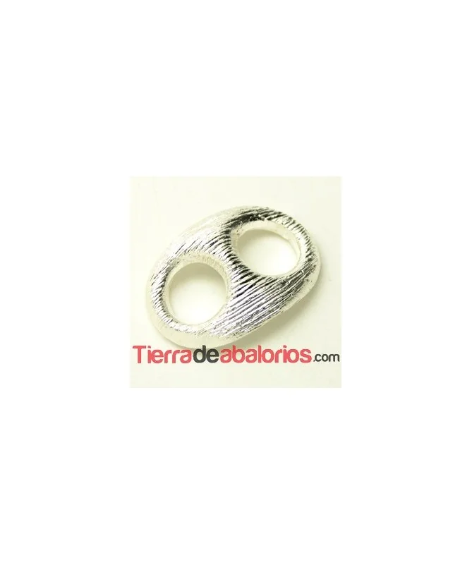 Calabrote Rayado 32x24mm Plateado Brillante