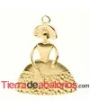 Menina Colgante 45x33mm Oro Mate