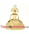 Menina Colgante 45x33mm Oro Mate