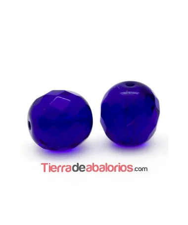 Facetada 12mm Azul Cobalto