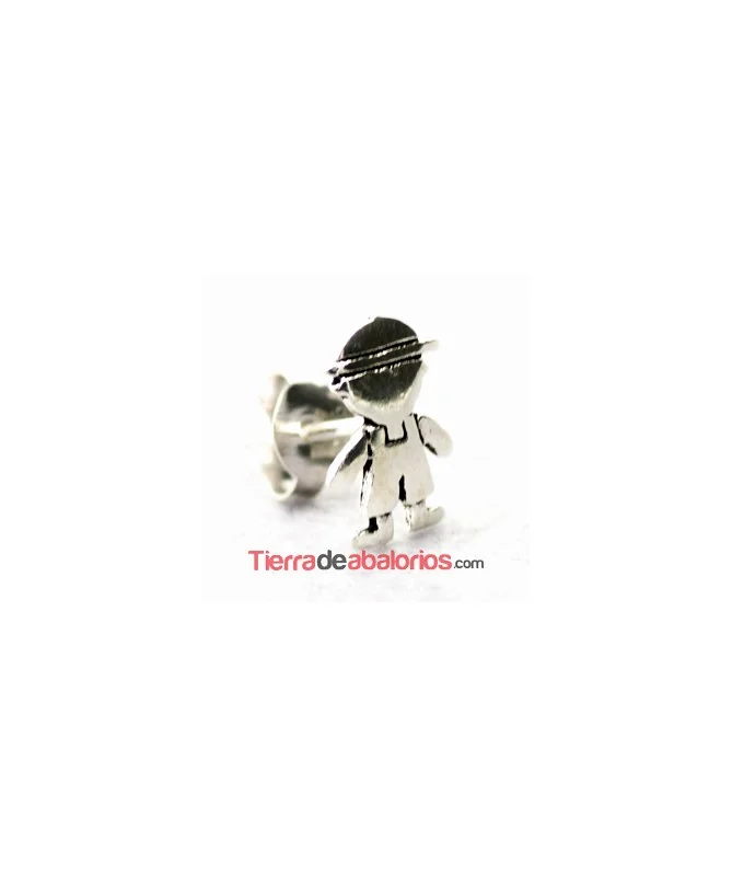 Pendiente Niño 10x7mm, Plata de Ley