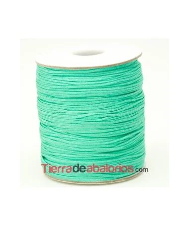Cordón de Algodón Trenzado Brillante 1mm - Verde Pastel
