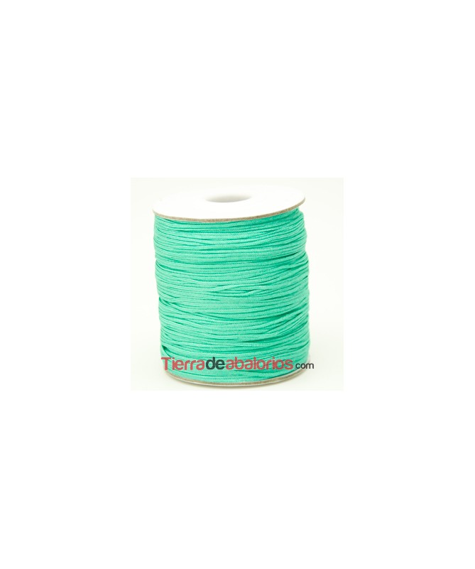Cordón de Algodón Trenzado Brillante 1mm - Verde Pastel