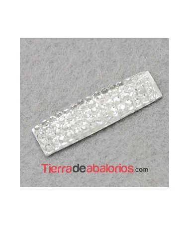 Entrepieza Acrilica 25x7mm Cristal