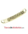 Conector Curvado 38x6mm Peace, Plateado