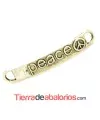 Conector Curvado 38x6mm Peace, Plateado
