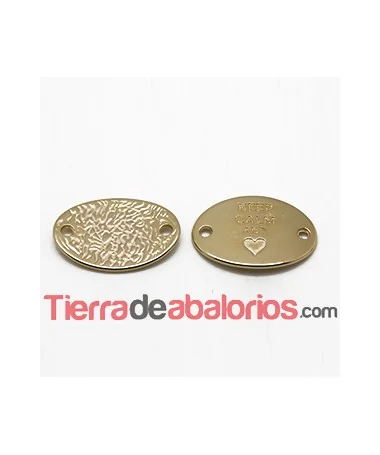 Entrepieza Oval 28x20mm Keep Calm and -Heart- Dorada Entrepieza Oval 28x20mm Keep Calm and -Heart- Dorada