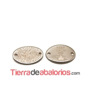 Entrepieza Oval 28x20mm Keep Calm And -Queen- Oro Rosa Entrepieza Oval 28x20mm Keep Calm And -Queen- Oro Rosa