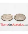 Entrepieza Oval 28x20mm Keep Calm And -Heart- Oro Rosa